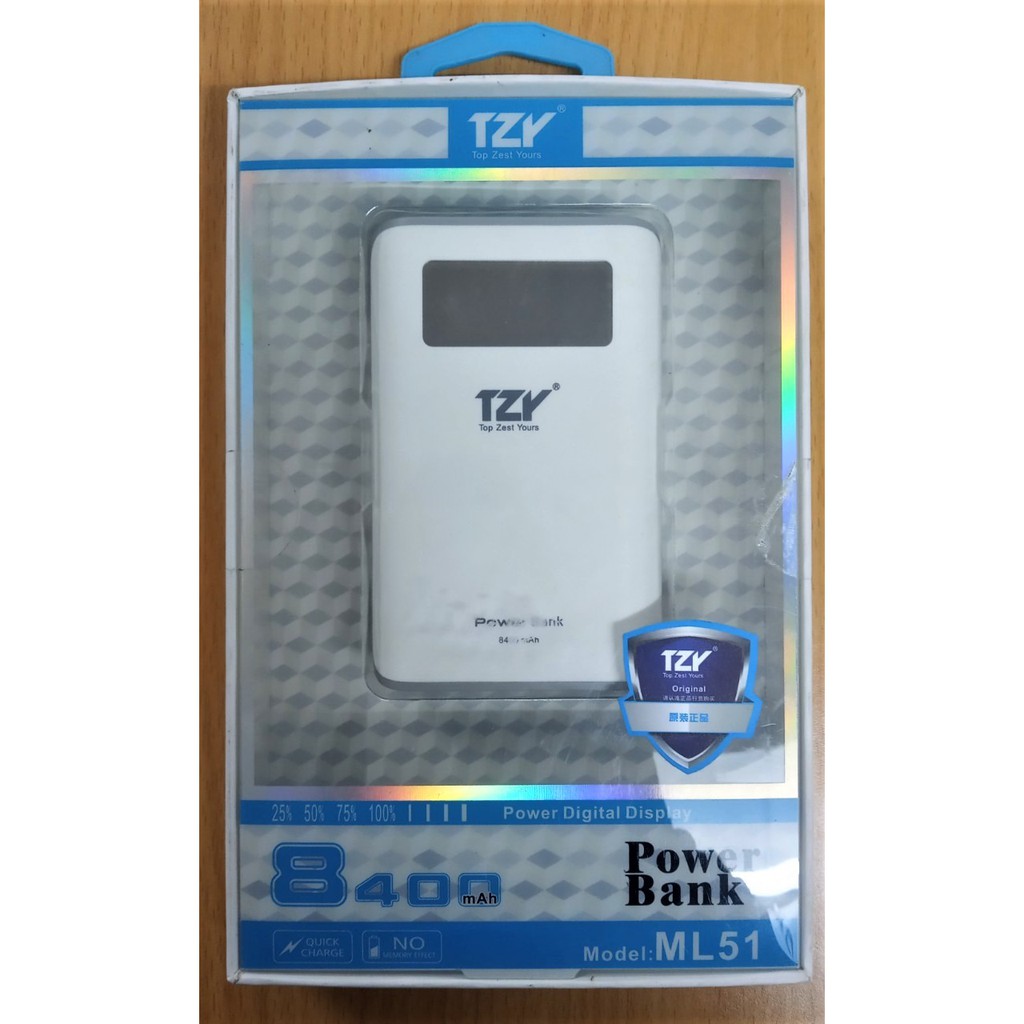 Pin sạc dự phòng 8400mAH có đèn led TZY ML51