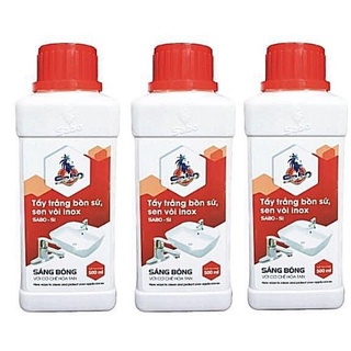 Chất tẩy rửa đa năng SABO-SI, tẩy trắng bồn cầu, gạch men, sen vòi inox bám cặn canxi, ố vàng lâu năm combo 3 chai