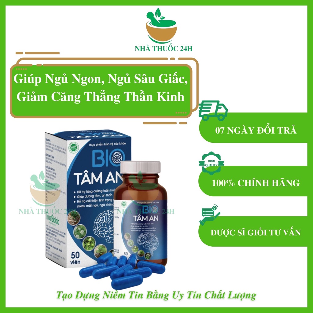 Bio Tâm An 50 Viên - Giúp Ngủ Ngon, Ngủ Sâu Giấc, Giảm Căng Thẳng Thần Kinh