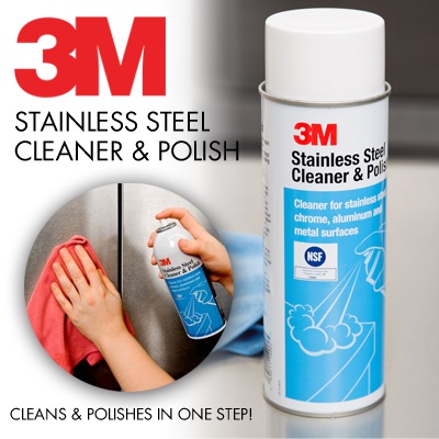Chất tẩy rửa và đánh bóng thép Inox 3M - Stainless Steel Cleaner &amp; Polish (Chai 21 Oz) - Tổng Kho 3M