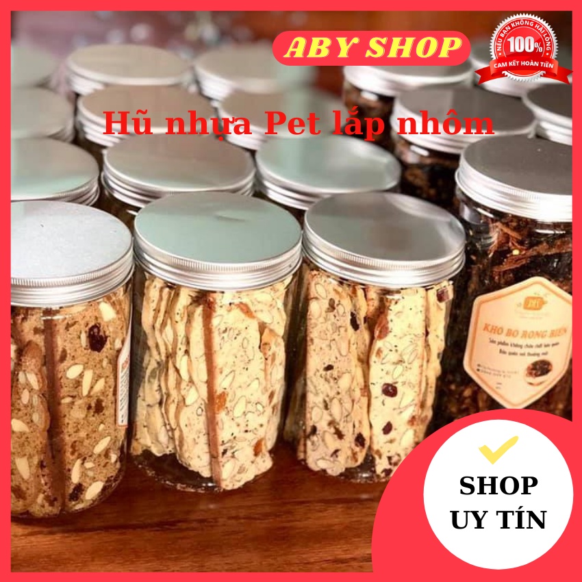 Hủ nhựa PET 800ml⚡HÀNG CAO CẤP⚡ hủ nhựa nắp nhôm thiếc có thể đựng nhiều thực phẩm giúp bảo quản tốt nhất