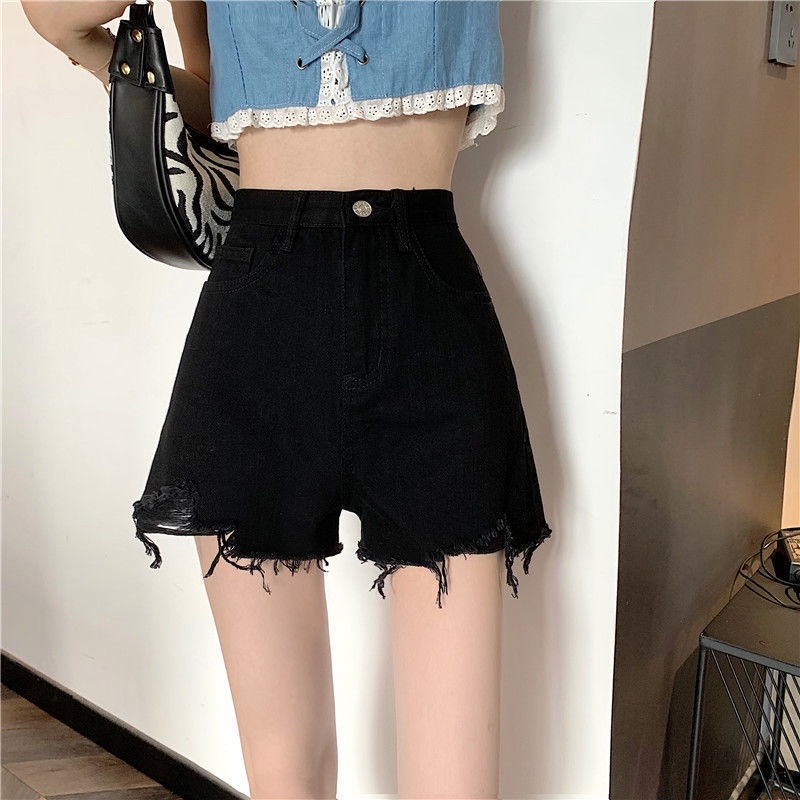 Có Sẵn Quần Short denim Mỏng Lưng Cao Dáng Chữ a Ống Rộng Cho Nữ quần đùi nữ NZ-DK-18