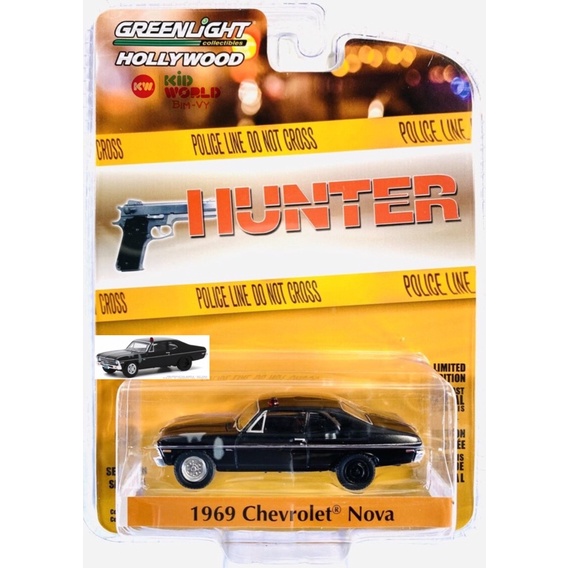 Xe mô hình GreenLight Hollywood Hunter Series 28 Police cảnh sát 1969 Chevrolet Nova 44880-D.