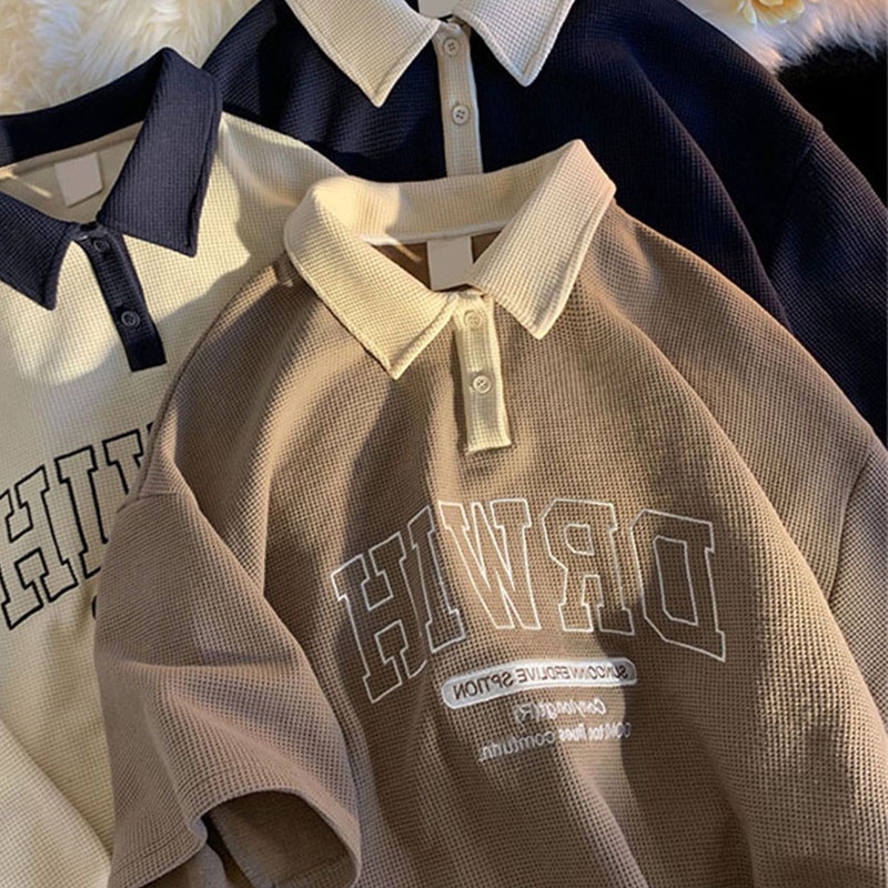 Áo polo IELGY ngắn tay thêu họa tiết thời trang cho nữ