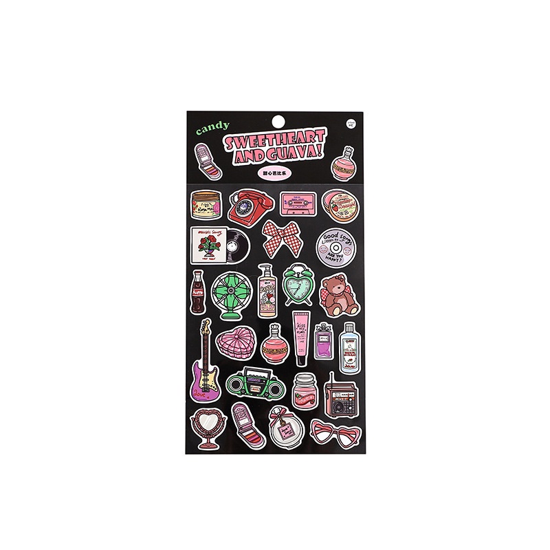 Mhamm 1 Tờ Nhãn Dán Đồ Ăn Nhanh Mùa Hè