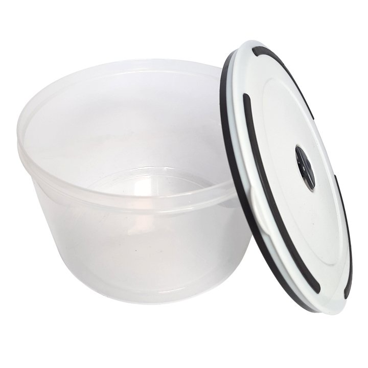 Set 5 Hộp Đựng Thực Phẩm Tủ Lạnh Tròn Có Nắp Đậy Cao Cấp