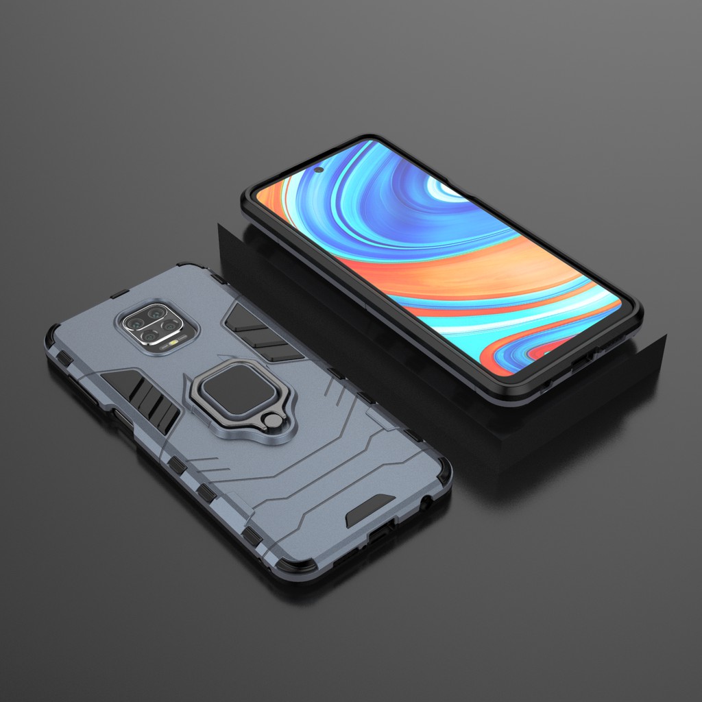 Ốp lưng Redmi Note 9s / 9 Pro / Note 9 / Redmi 10X 4G / Note 11 Pro Iron Man Iring chống sốc giá đỡ xem phim