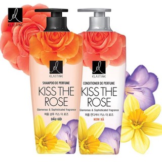 Combo gội + xả double rich elastine kiss the rose 600g/ 1 chai