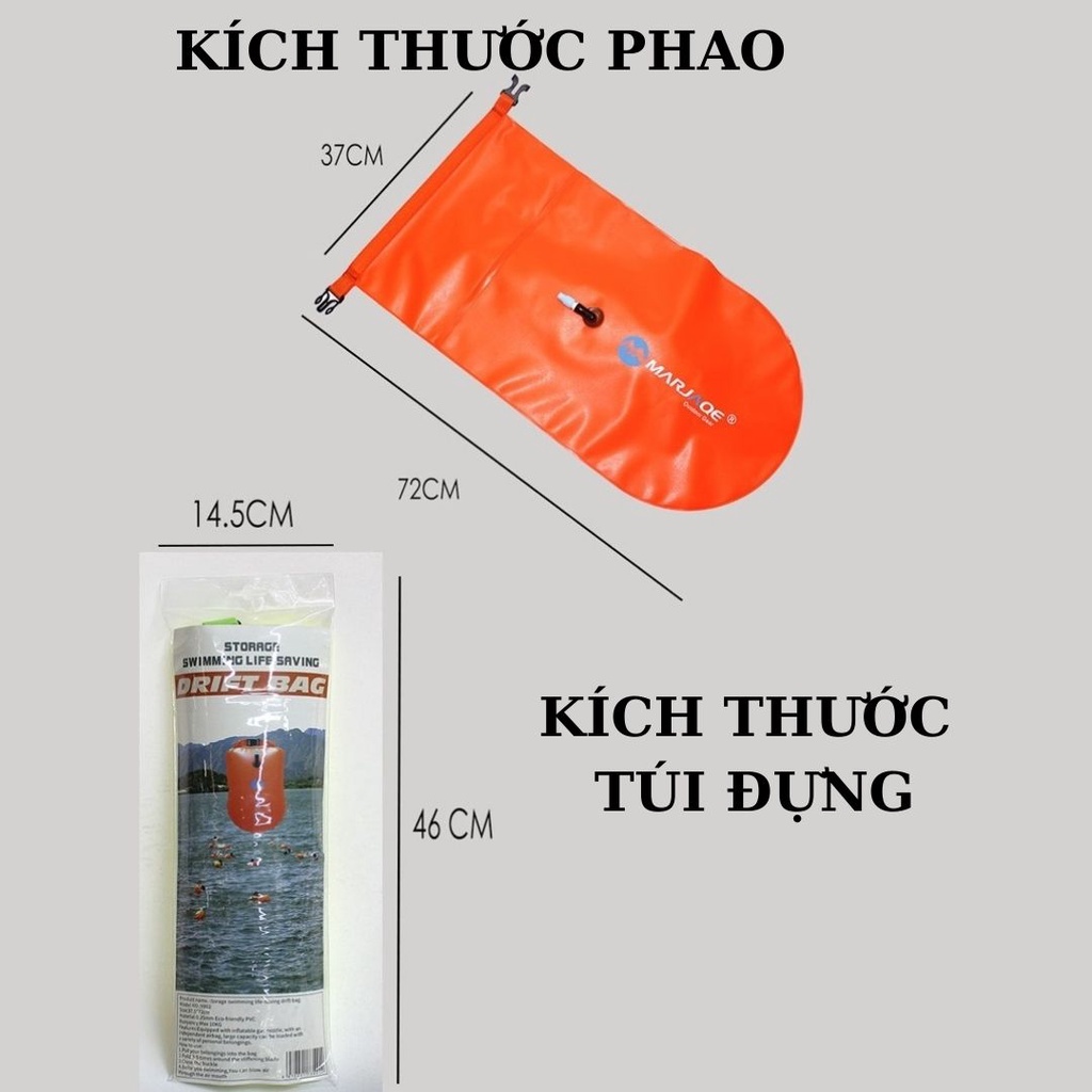 Phao bơi người lớn trẻ em đa năng kiêm túi chống nước tập bơi du lịch smartlife.89