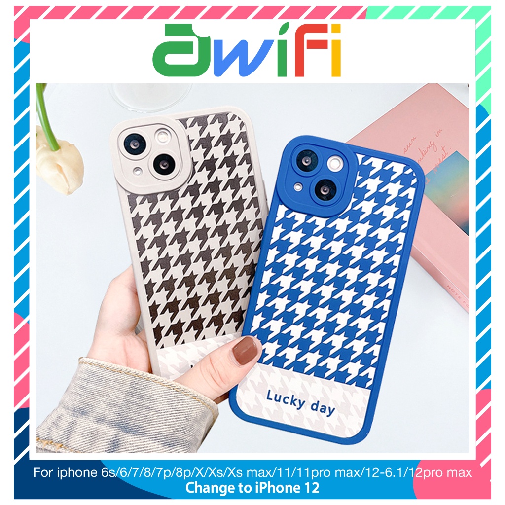 Ốp lưng iphone cạnh vuông lỗ camera lucky day 6s/6splus/7/7plus/8/8plus/x/xr/xs/11/12/13/pro/max/plus/promax-Awifi P1-1
