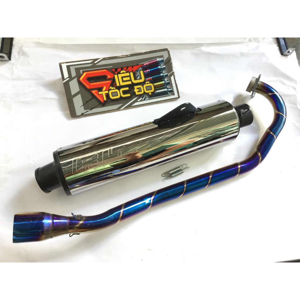 Pô Tăng CBR ĐẦU ĐEN FULL CỔ TITAN KHÔNG BẦU GẮN CHO EXCITER 135, EXCITER 150, WINER, SONIC