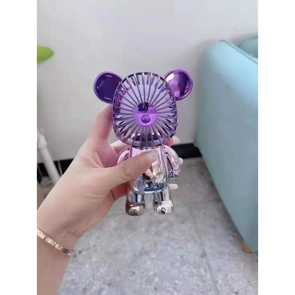 Quạt tích điện mini Bearbrick