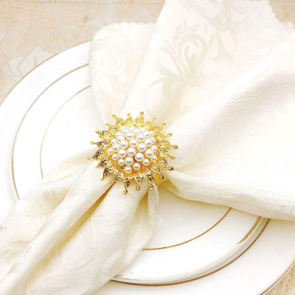 Vòng Khóa Khăn Ăn Hình Hoa Hướng Dương Cho Tiệc Cưới