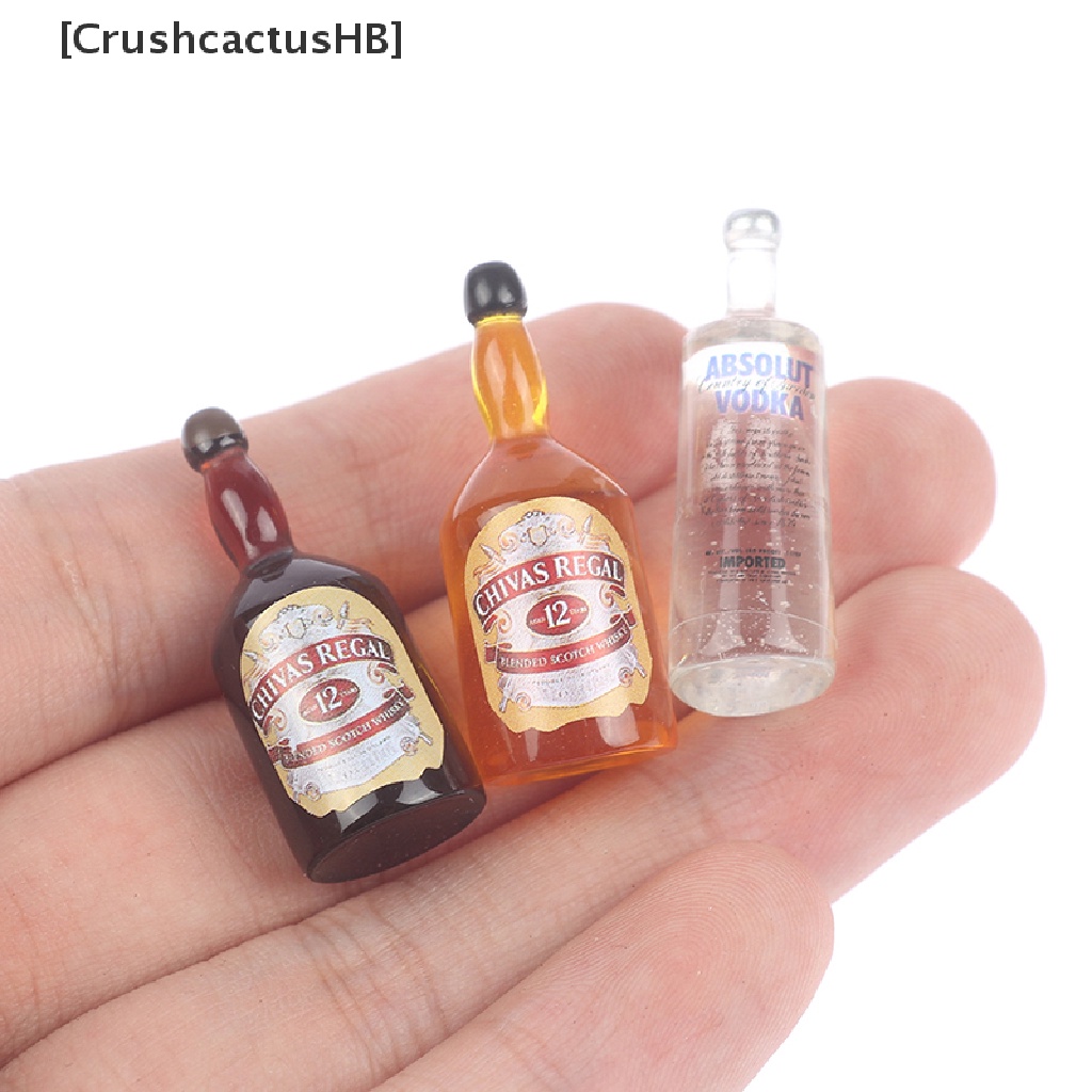 [CrushcactusHB] Set 10 Chai Rượu Mini Tỉ Lệ 1: 12 Trang Trí Nhà Búp Bê