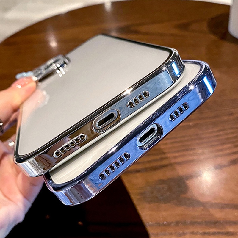 Ốp Điện Thoại Silicon Trong Suốt Đính Đá Lấp Lánh Sang Trọng Cho iPhone 13 Pro Max 12 11 Pro Max XR