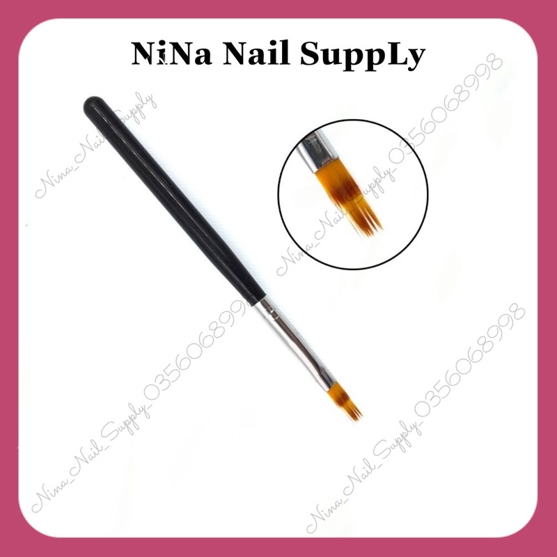 Cọ Ombre Nail Cán Gỗ Mái Thưa Làm Móng
