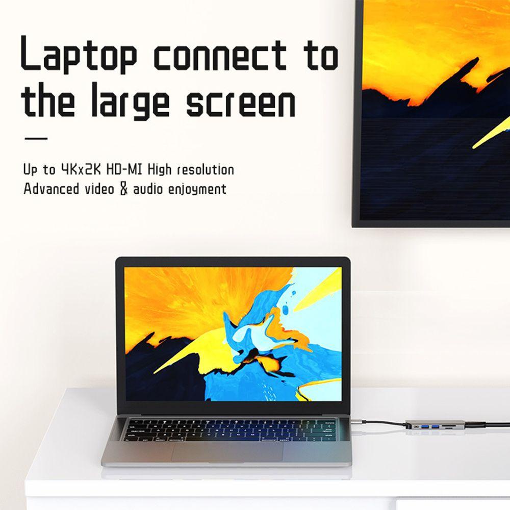 PEARLVN Bộ Chia Cổng USB C SD TF RJ45 PD Cho Laptop PC