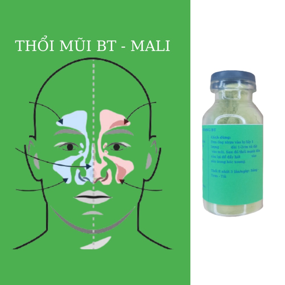 Thổi Xoang Bt, 100% Thành Phần Tự Nhiên 1 Lọ Thổi Mũi Bt Có Sẵn 1 Dây Thổi Mali