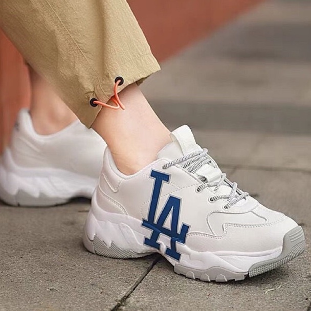 Giày Sneaker MLB Chunky LA  Thể Thao Nam Nữ Da Bò Đế Độn 2 Lớp Cao Cấp Full Size