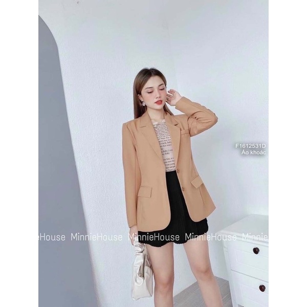 Áo khoác vest đắp túi nắp tay dài!