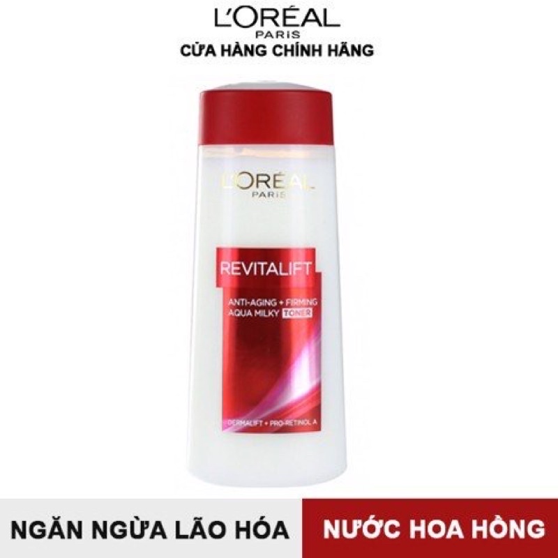 nước hoa Hồng lorea 200ml chai màu đỏ chống lão hoá sáng da se khít chân lông (hàng chính hãng)