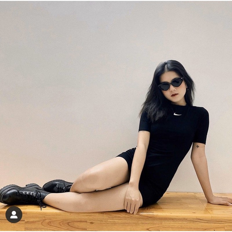 [Mã SKAMSALEP6 giảm 10% tối đa 100K đơn 150K] ĐẦM BODY ĐEN THUN TAY NGẮN | BigBuy360 - bigbuy360.vn