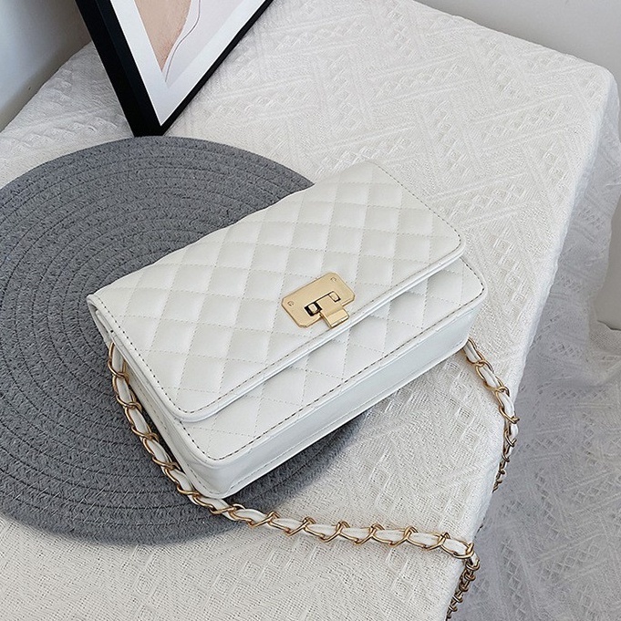 Túi xách nữ đẹp đeo chéo trần trám CNK size 20 khóa gập cao cấp CV22