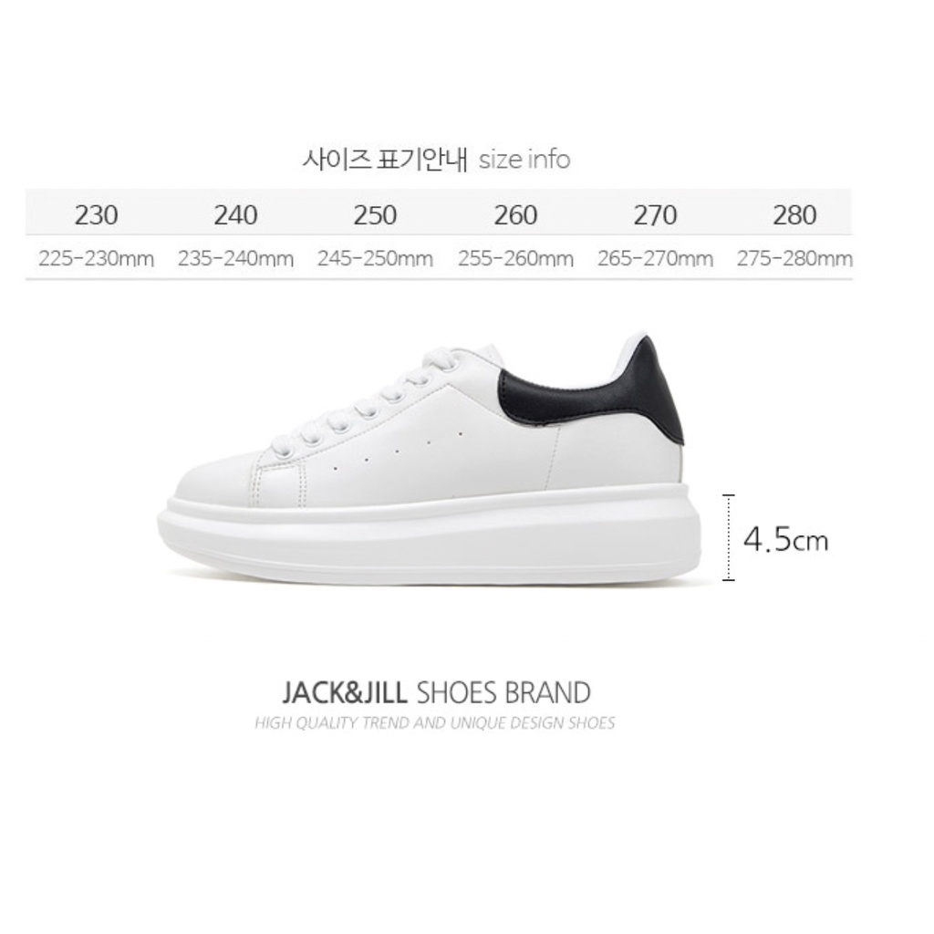 GIÀY JACK & JILL CHÍNH HÃNG MADE IN KOREA - ĐẾ ĐỘN NÂNG CHIỀU CAO 4.5CM 🔹 FREESHIP 🔹