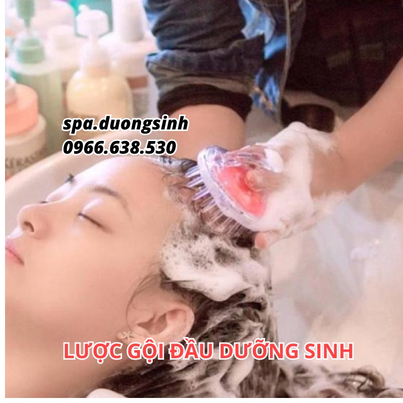 Lược Massage Đầu, Lược Silicon Gội Đầu Spa Dưỡng Sinh