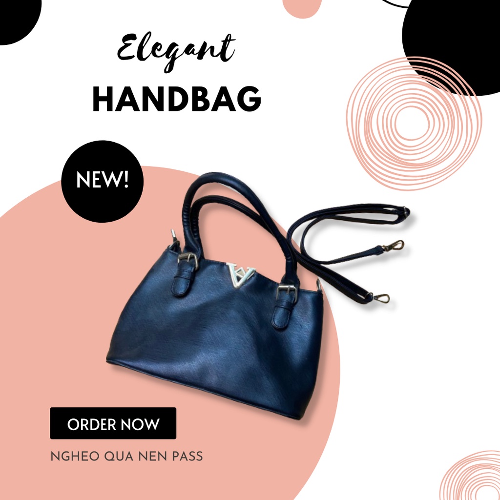 Túi Xách Nữ Thời Trang Đen Trơn Công Sở