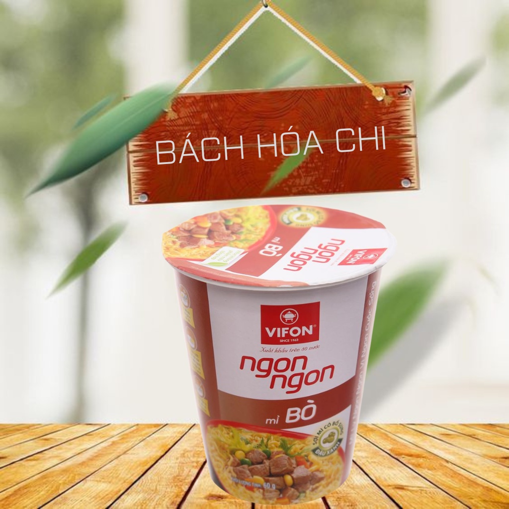 Thùng 24 ly Mì bò Vifon Ngon Ngon ly 60g