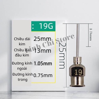 Đầu kim thép bơm keo, mỡ hàn (1 chiếc)