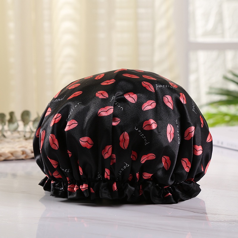 Mũ trùm đầu, Mũ tắm Boutique cao cấp hai lớp co giãn chống thấm nước