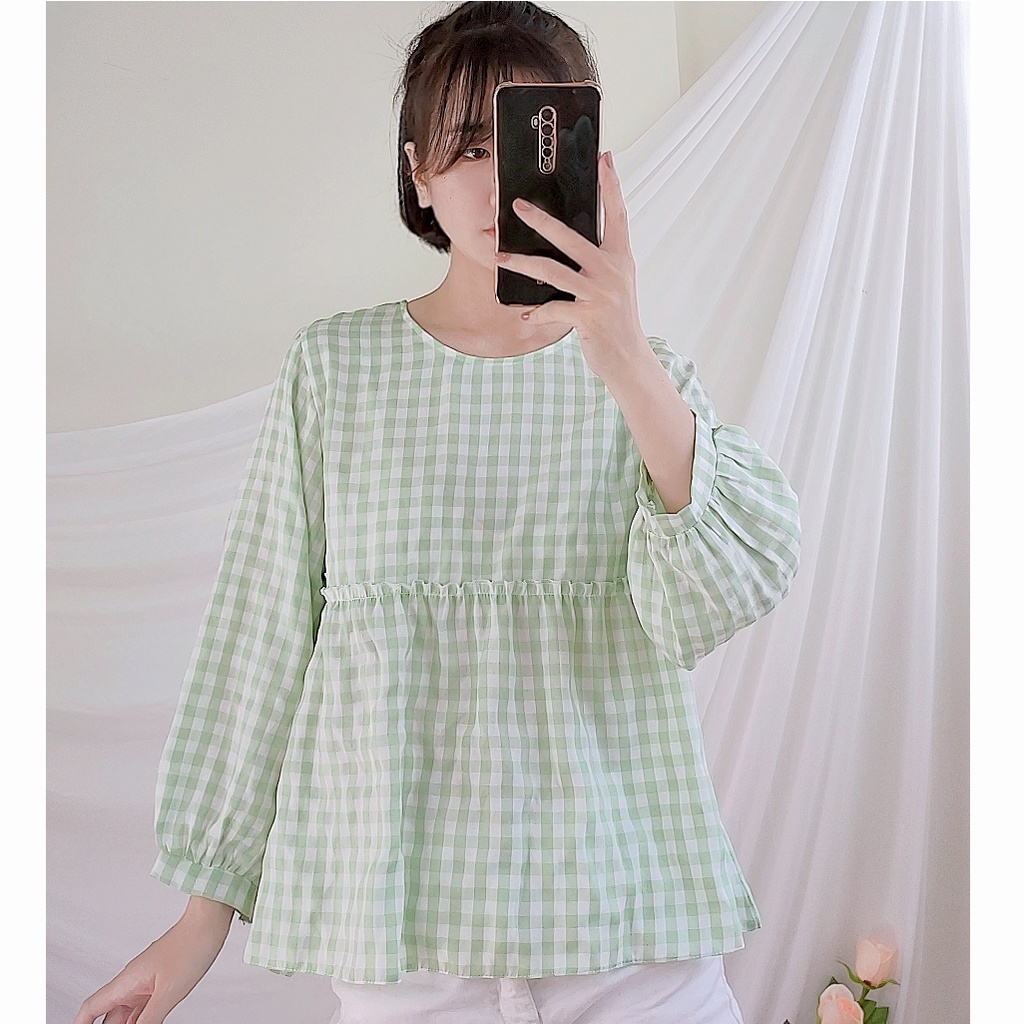 Áo kiểu nữ baby doll hot trend xinh xắn, dễ thương Rolisa RM011