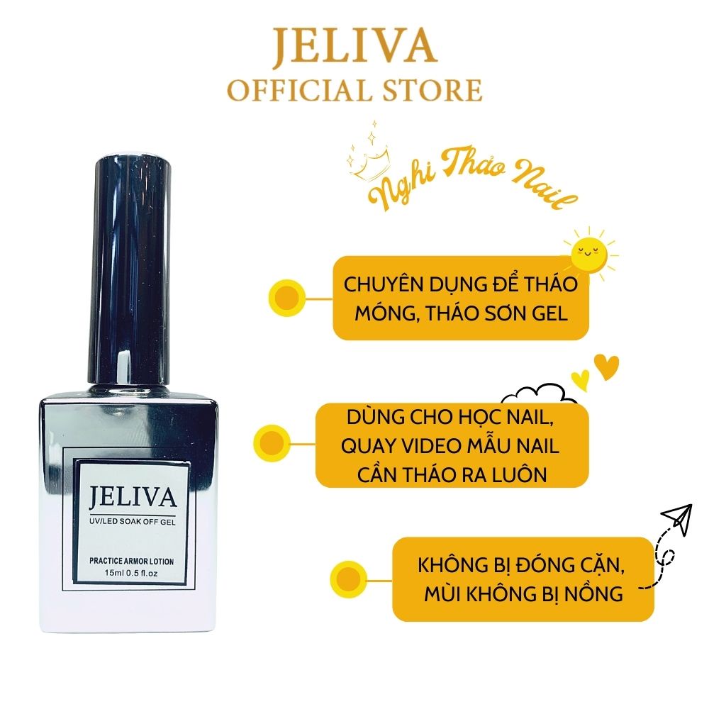 Sơn gel lót JELIVA cho học viên tập sơn, có thể bóc ra được 15ml