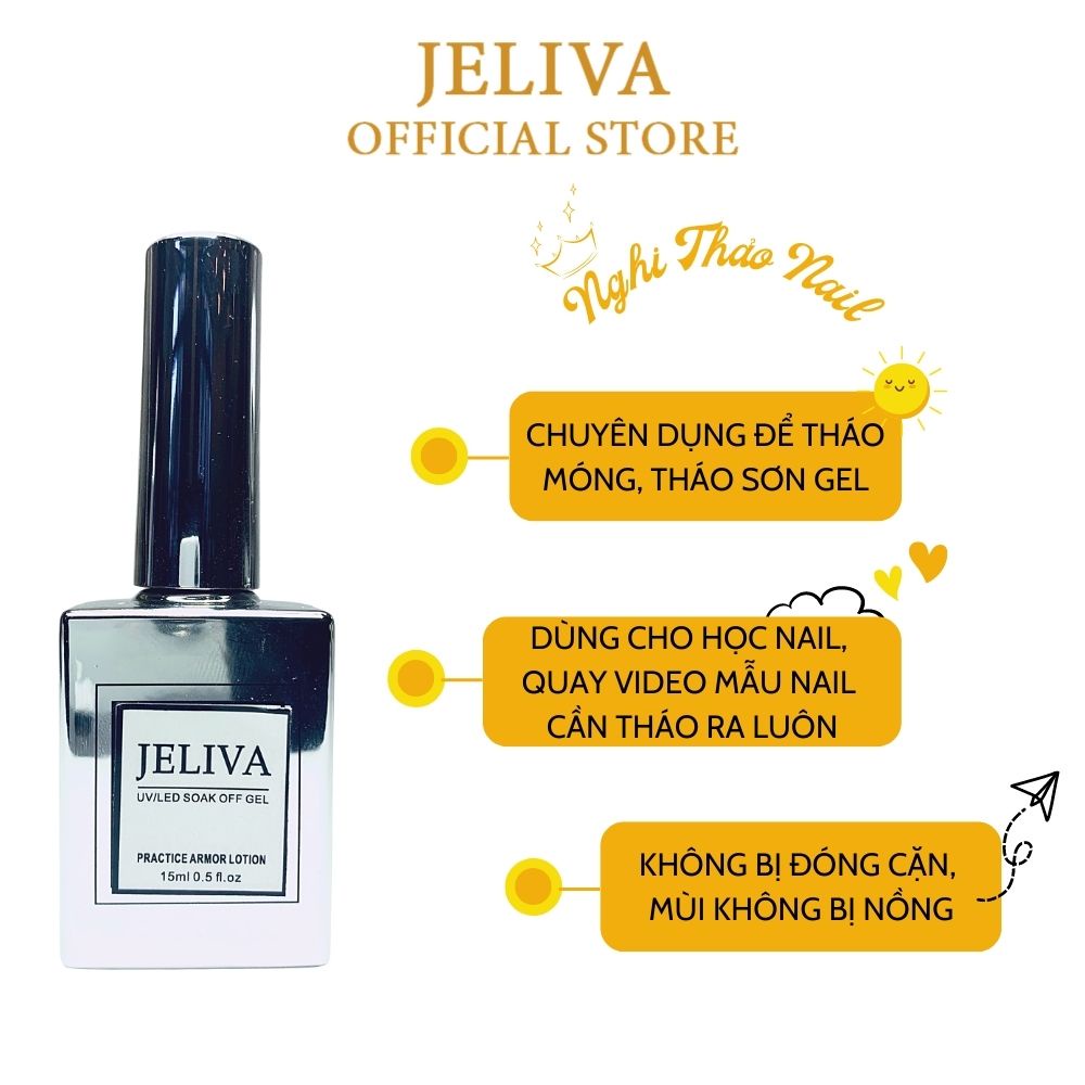 Sơn gel lót JELIVA cho học viên tập sơn, có thể bóc ra được 15ml