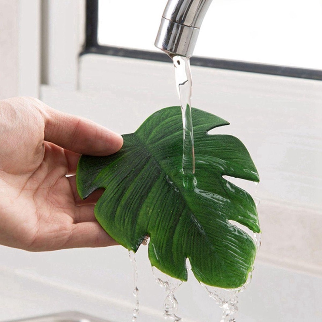 Đế Lót Ly Bằng Ngà Hình Lá Cọ Nhiệt Đới Phong Cách Hawaii