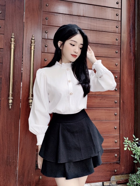 Áo cổ chun cúc ngọc A612 KYMIE