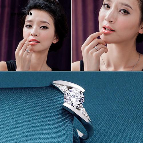 Nhẫn Xi Mạ BạC 925 ĐíNh Đá Zircon 6-9