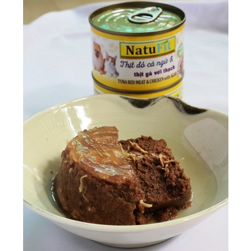 Pate thịt đỏ cá ngừ dành cho thú cưng Natufit 160g - Petemo Pet Shop