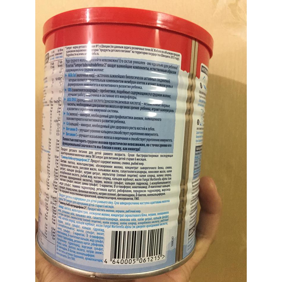 Sữa Semper Nga Số 1.2 400gr date t11/24