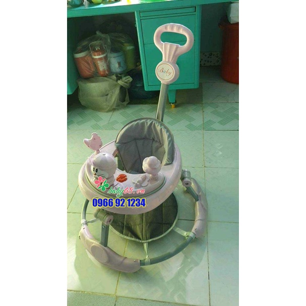 Xe tập đi thỏ, Xe tròn tập đi có nhạc điều chỉnh được chiều cao