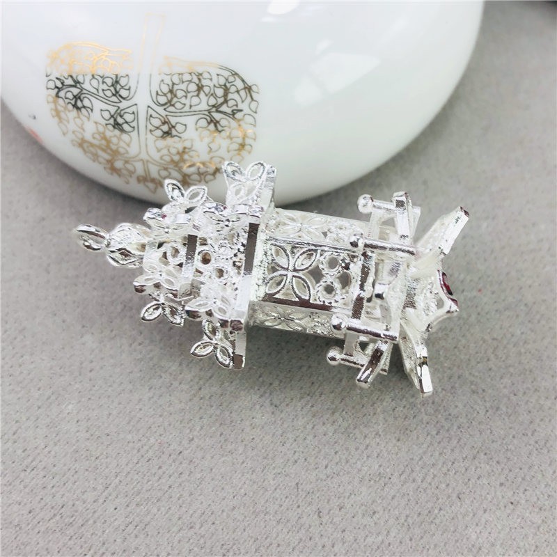 1 phiến đúc họa tiết tháp lục giác 20*38mm nguyên liệu làm trâm làm trang sức cổ trang cosplay cổ phục có màu KC