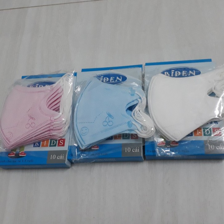 [Cho bé]  Khẩu trang 3D kid 4 lớp kháng khuẩn dành cho bé hộp 10 cái | BigBuy360 - bigbuy360.vn