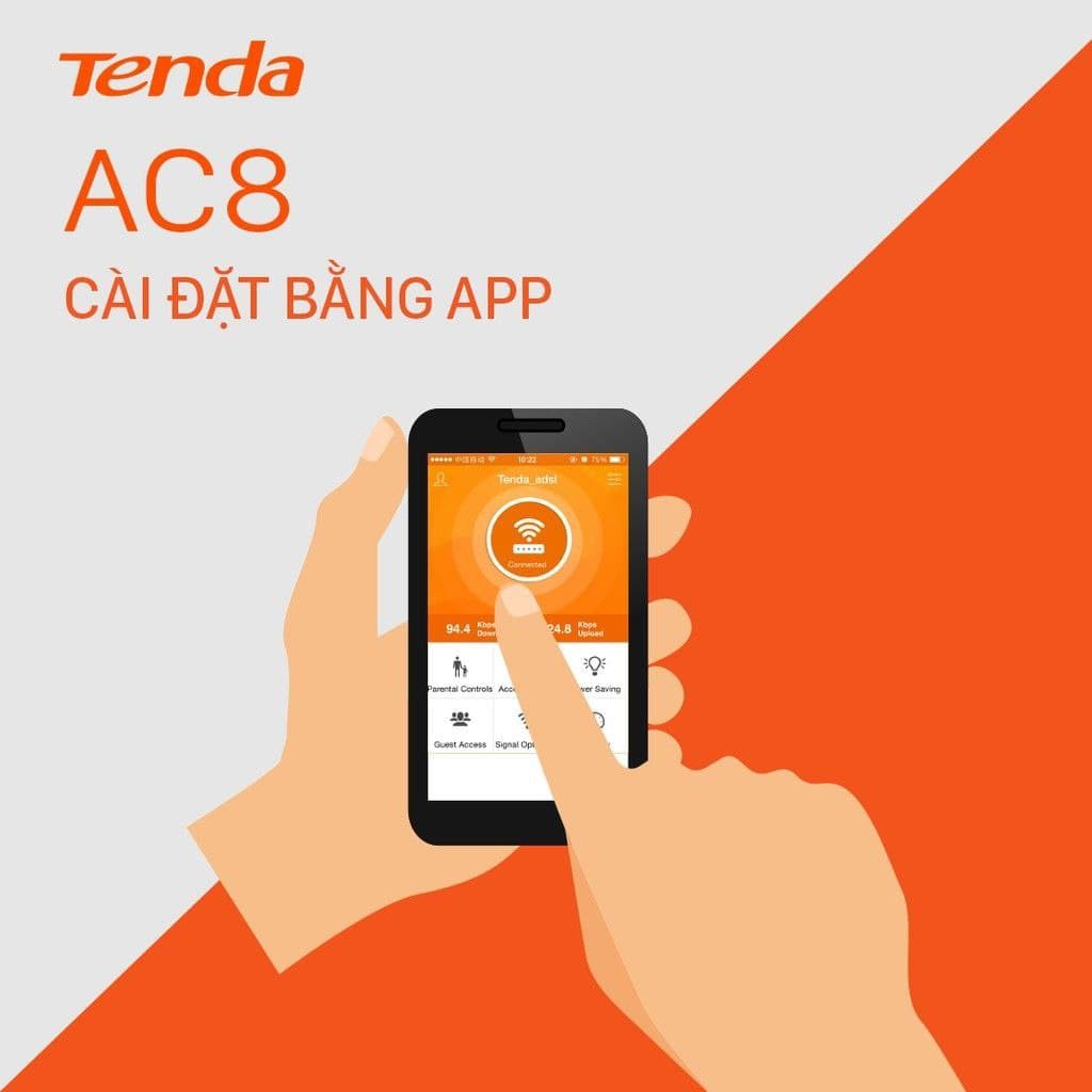[Có Sẵn] Nâng cấp WiFi với Bộ phát WiFi Tenda AC8, tốc độ cao 1200Mbps, có 5Ghz, cổng Lan Gigabit  - Bảo Hành chính hãng | BigBuy360 - bigbuy360.vn