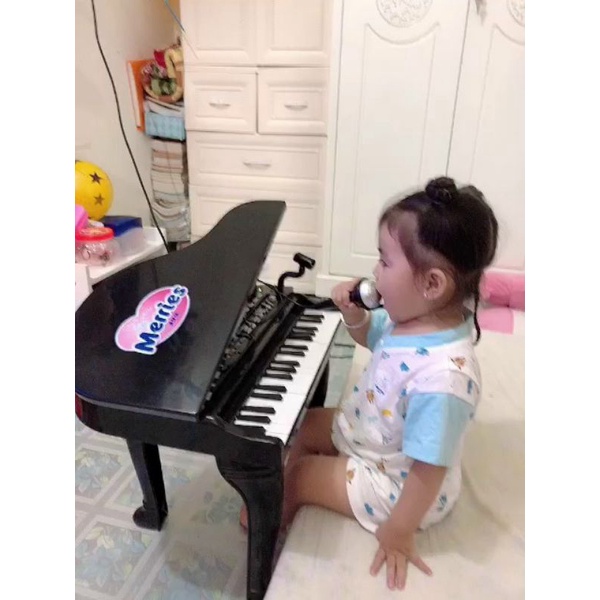 ĐÀN PIANO WINFUN CÓ MIC HAT đen/hồng