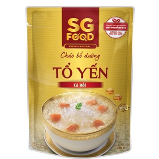 Cháo bỗ Dưỡng Tổ Yến và Gà Ác SG Food 240g