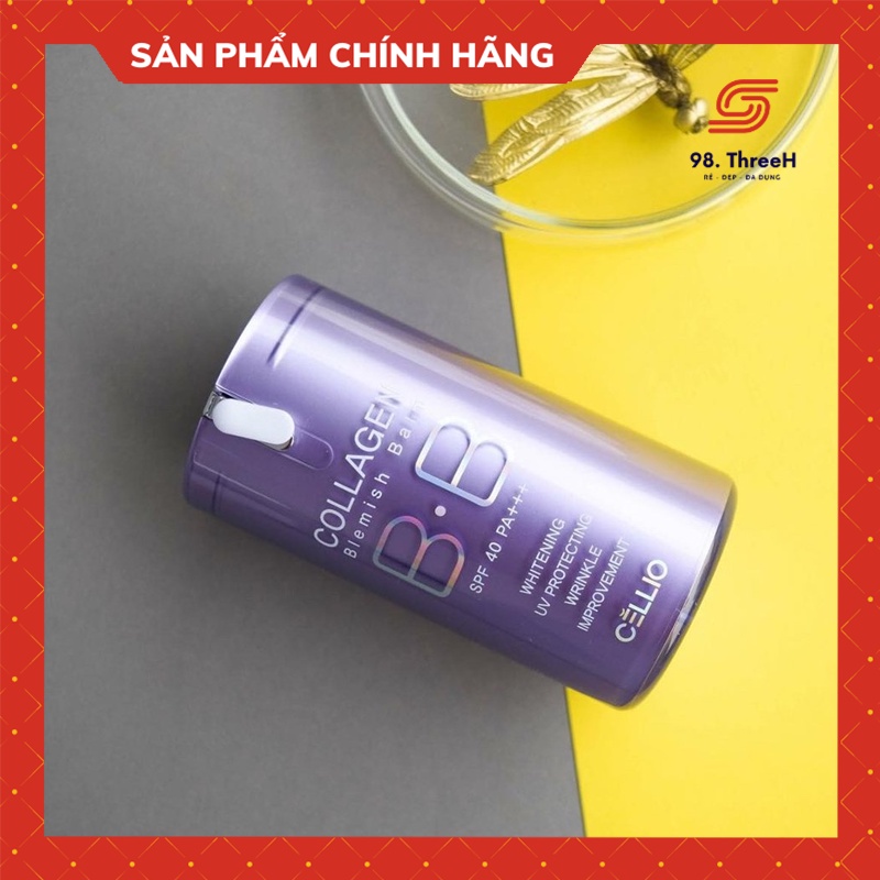 Kem Nền BB Collagen Cellio - Hàn Quốc- Kem Nền Cellio Collagen Blemish Balm BB Spf 40 Pa+++ -98.ThreeH Cosmetic