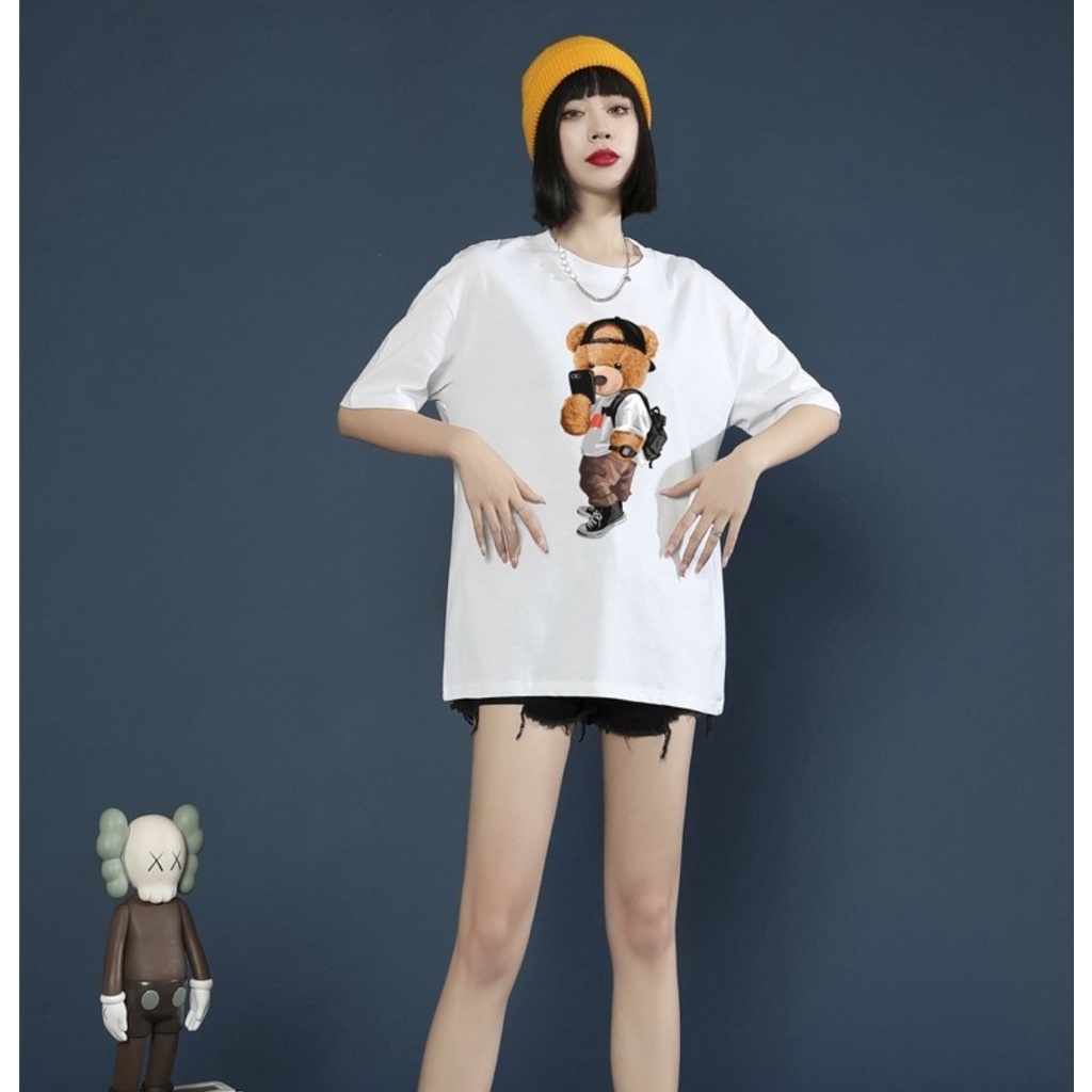 Áo Thun In Gấu 3D Sành Điệu Phong Cách Cặp Đi Học, Trẻ Trung Năng Động Thoáng Mát Hè Đầy Thoái Mái Mã  GAREM230