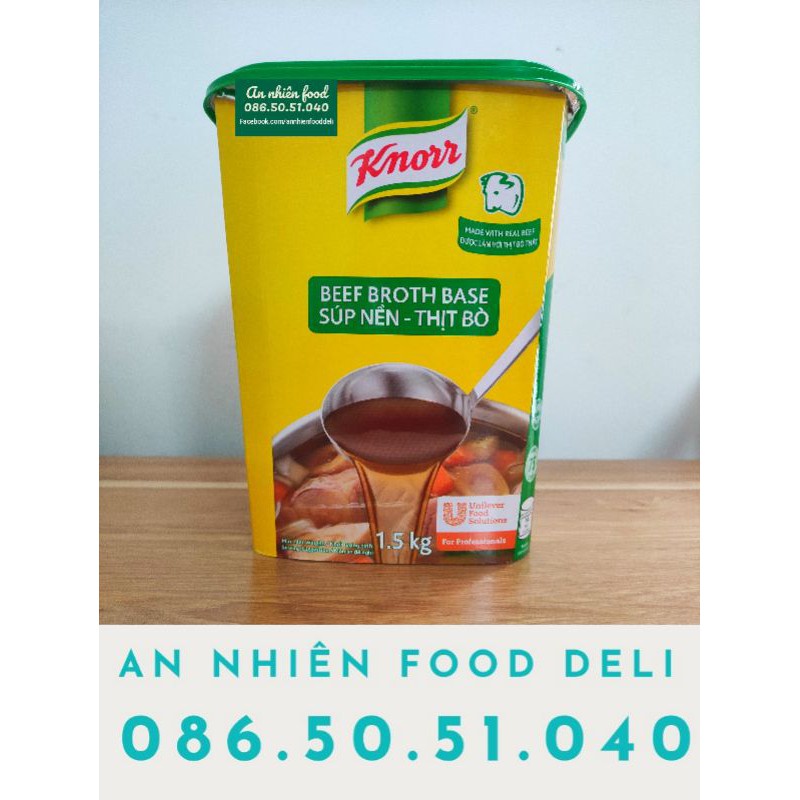 [Mã 159FMCGSALE giảm 8% đơn 500K] Súp Nền Thịt Bò nhãn hiệu Knorr hộp 1,5kg